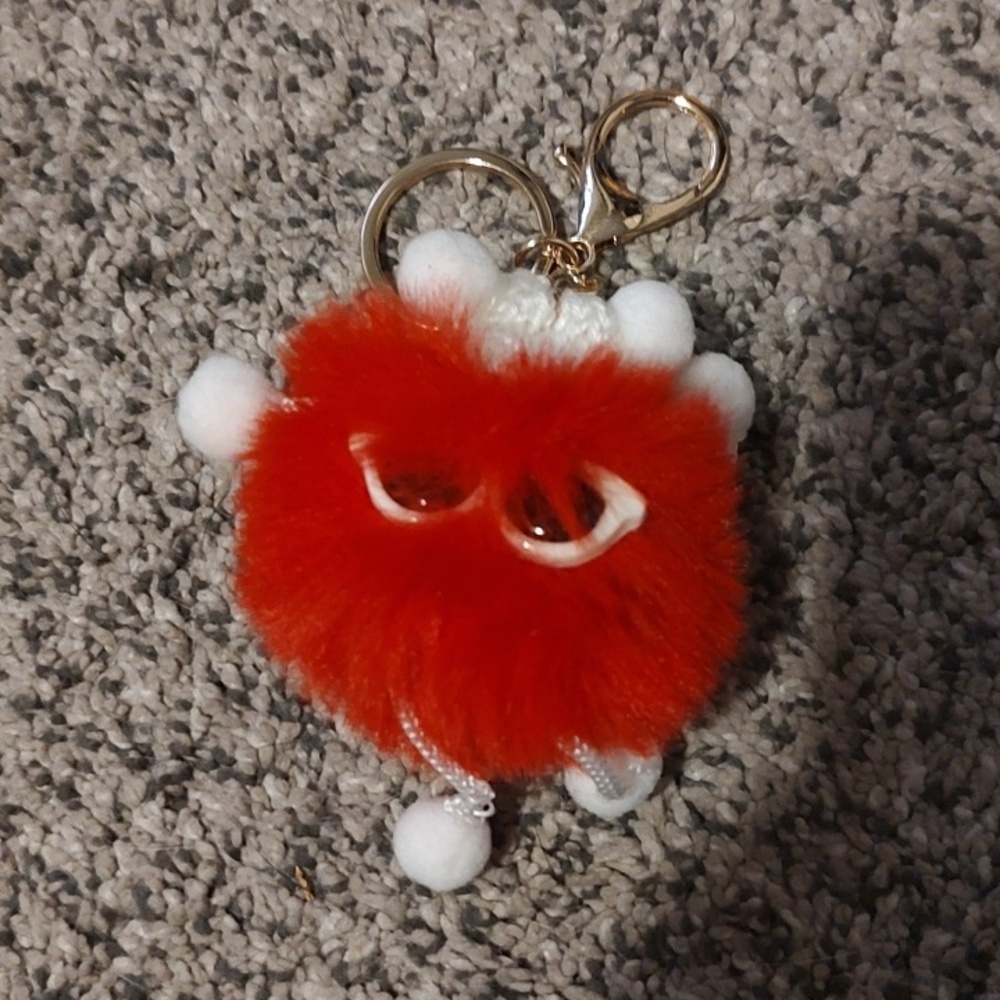 5 For $20 Cute Fluffy Keychain with Gold Accents